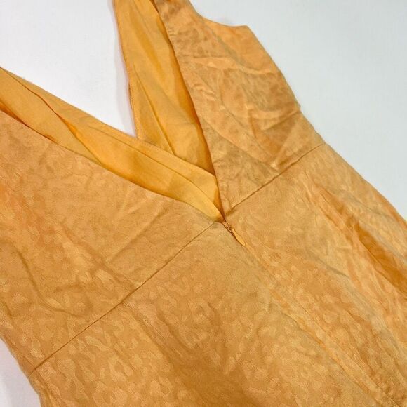 Lovers+Friends Wrap Dress Womens Medium Tangerine Orange Gelina Drop Waist NWT - Picture 15 of 16
